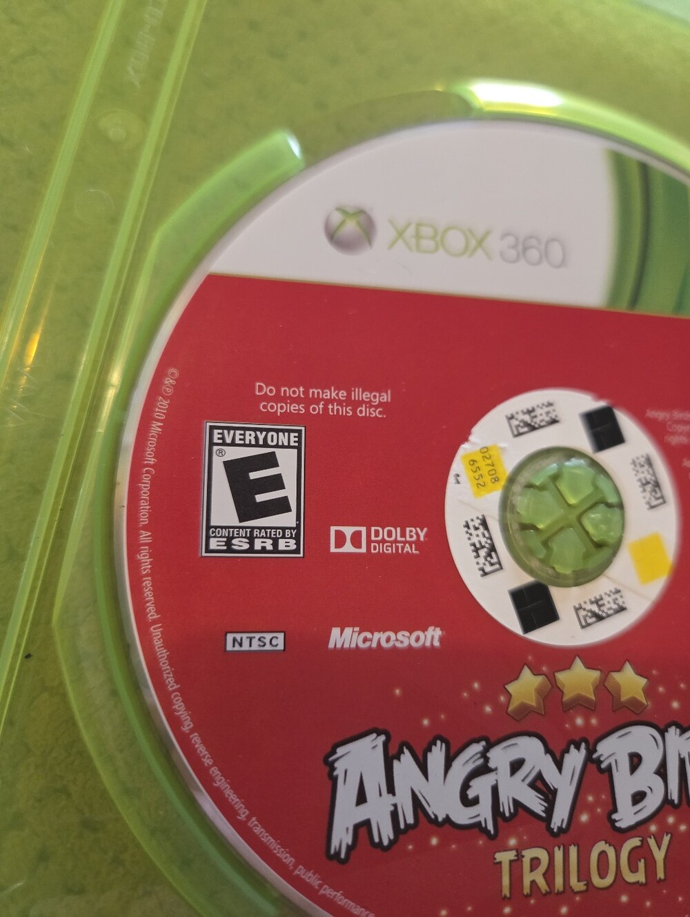 Angry Birds Trilogy Xbox 360 Disc, Case. No Manual or case art. Microsoft - Picture 6 of 16
